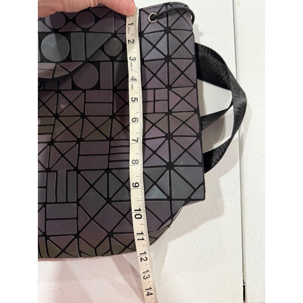 Geometric Pattern Iridescent Backpack With Adjust… - image 4